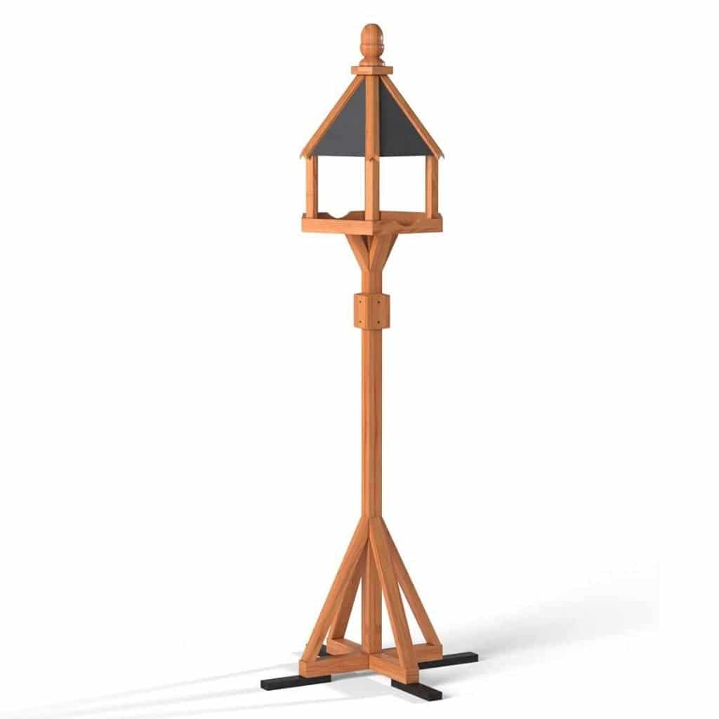 Ballycastle XL Bird Table | Beautiful Handmade Slate-Effect Roof And Stabilising Feet | Classic Design Suits Every Garden - Home & Roost