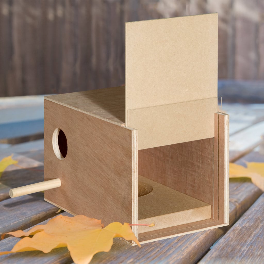 Wooden Budgie Nest Box With Perspex Glass Viewing Window