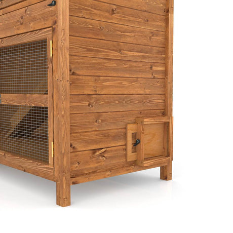 6ft Chartwell Double Rabbit Hutch | Huge Living & Playing Area | Thick T&G Side Panels & Solid Sleeping Area Door