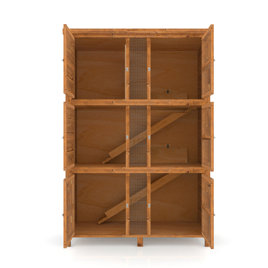4ft Chartwell Triple Rabbit Hutch - Home & Roost