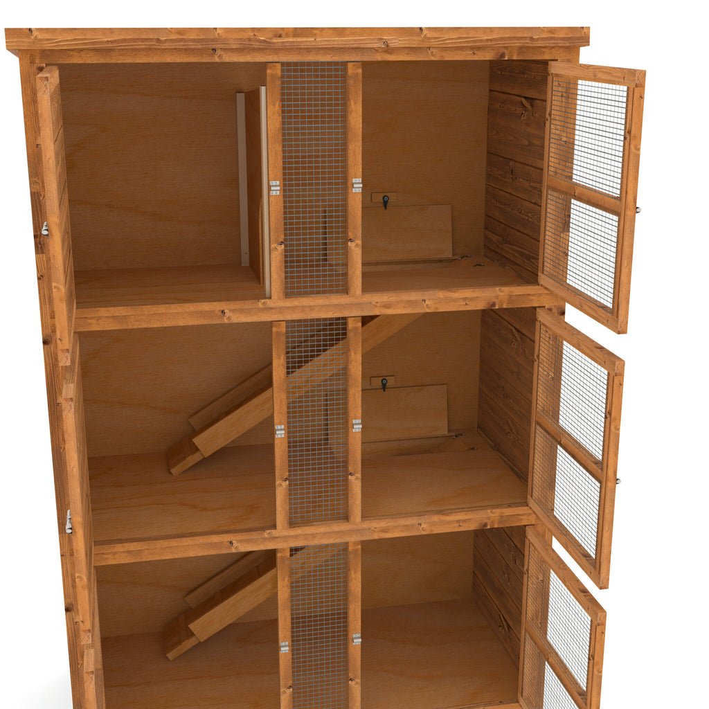 4ft Chartwell Triple Rabbit Hutch - Home & Roost