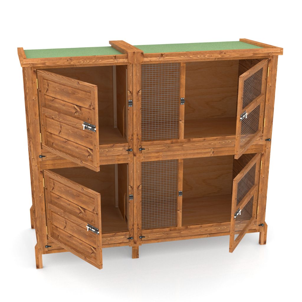 5ft Chartwell 2-Tier Rabbit Hutch for Keeping your Pets Separate