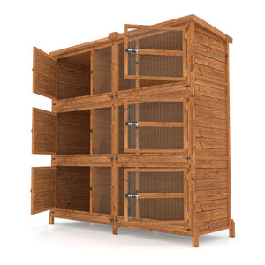 6ft Chartwell Three Tier Guinea Pig Hutch | Separate Floors