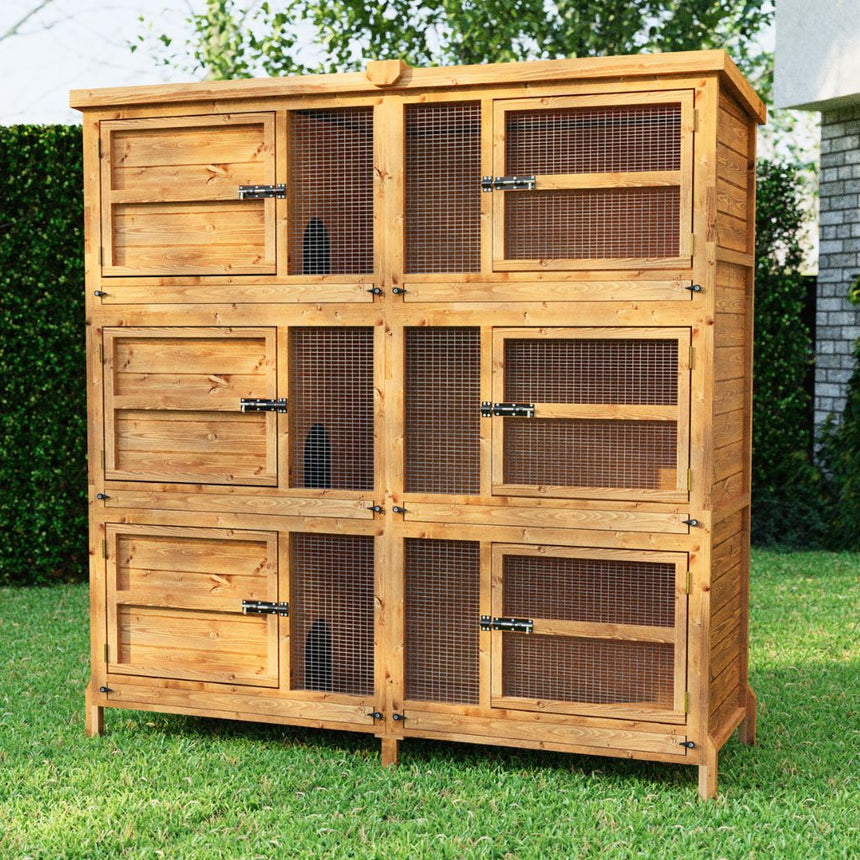 6ft Chartwell Three Tier Guinea Pig Hutch | Separate Floors