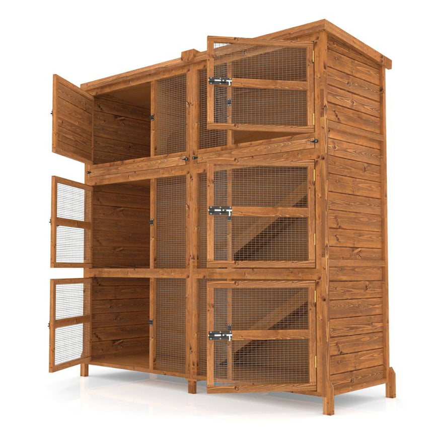 6ft Chartwell Triple Rabbit Hutch