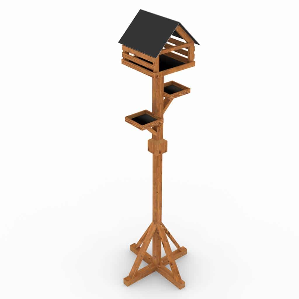 Calvine Modern Deluxe Bird Table With Slate-Effect Roof | Brand New To Home & Roost