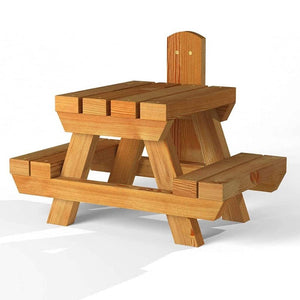 The Great British Anti-Bacterial Squirrel Picnic Table With Lunch Box Feeder