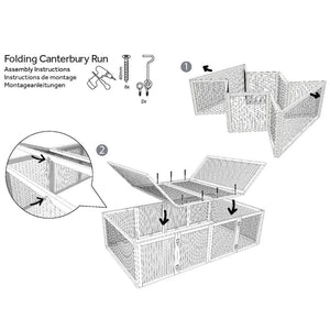 6ft Folding Canterbury Tortoise Run | Britains Most Popular Tortoise Folding Run | Easy to Use & Store Away