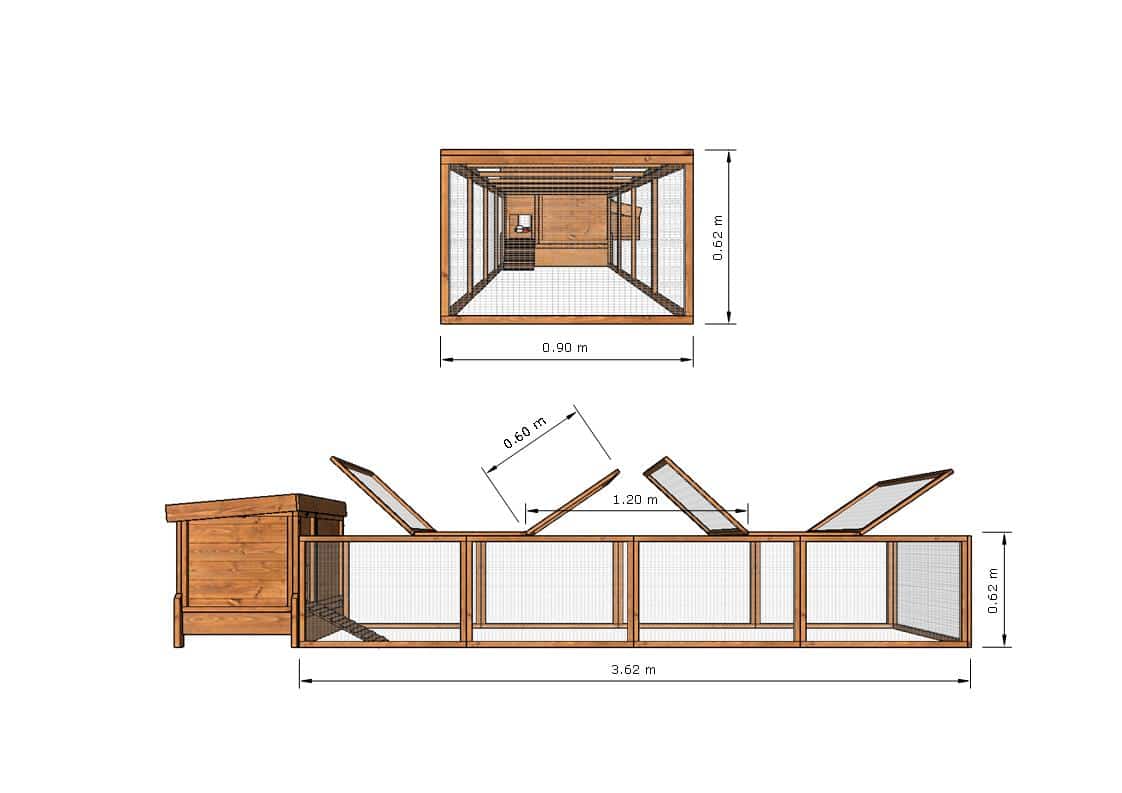 Mary Hen House 12ft Chicken Run