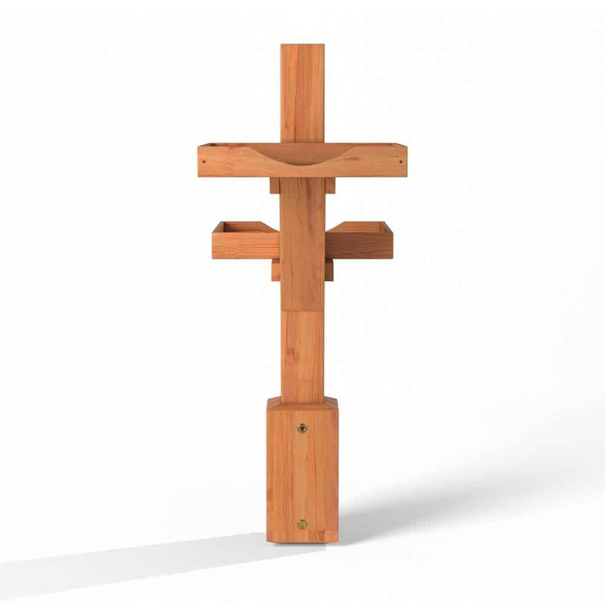 Deluxe Bird Table Extension Piece With Double Feeding Platforms | Increase Your Feeder's Functionality - Home & Roost