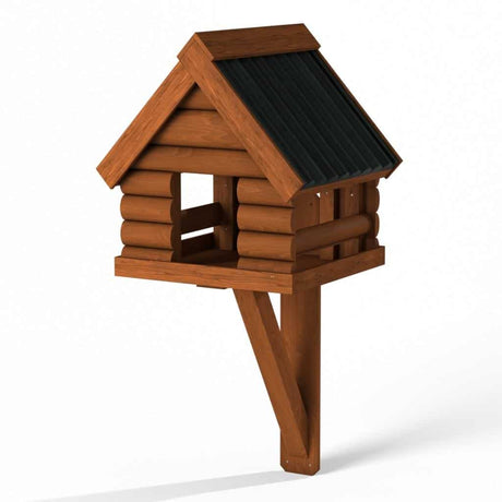 Fordwich Black Wall Mounted Bird Table | Log Lap Design | Delivered In Two Parts