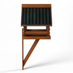 Fordwich Black Wall Mounted Bird Table | Log Lap Design | Delivered In Two Parts - Home & Roost