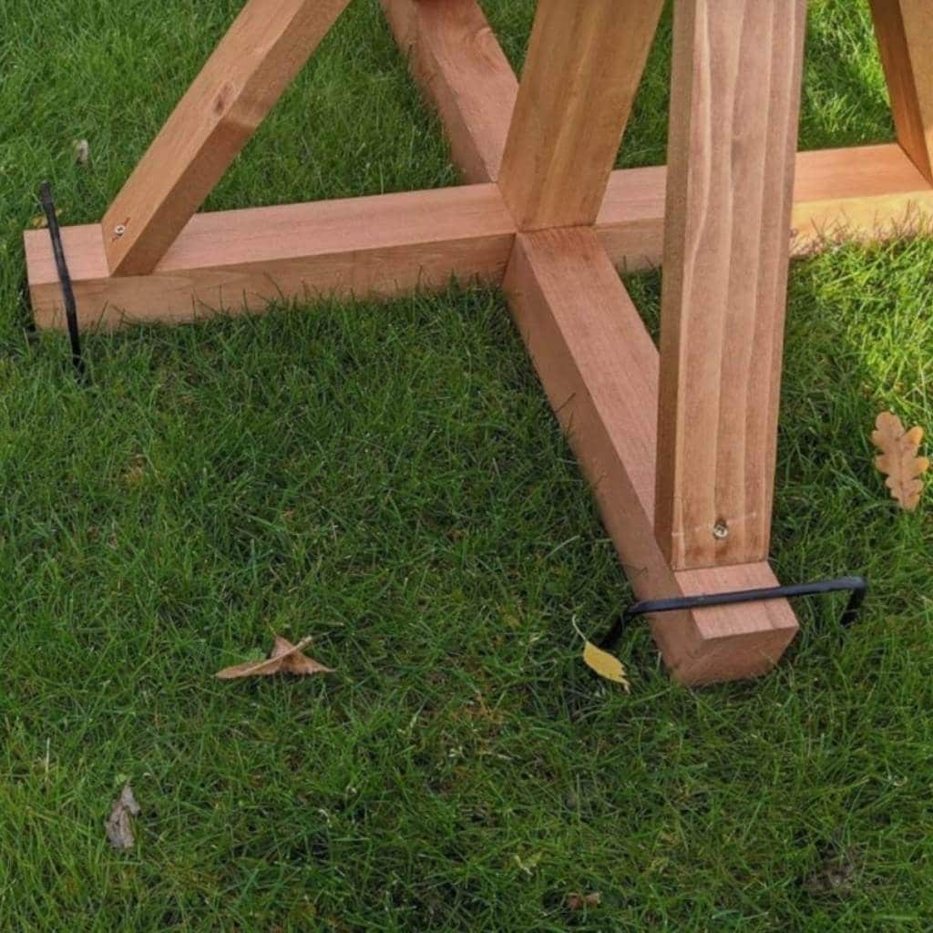 Fordwich Black XL Deluxe Bird Table | Unique Log Lap Design | Delivered In Only 3 Parts