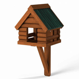 Fordwich Green Wall Mounted Bird Table | Log Lap Design | Delivered In Two Parts - Home & Roost