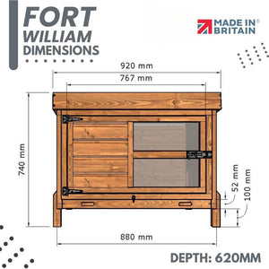 Fort William 3ft Rabbit Hutch