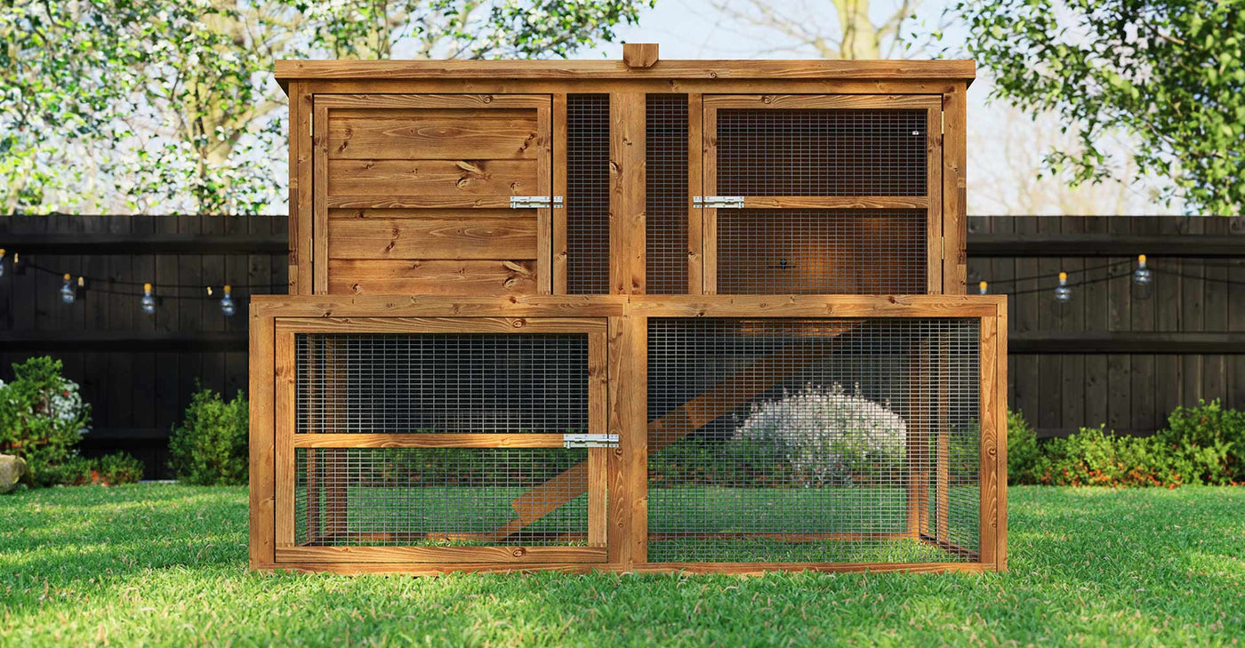 Various guinea pig hutches