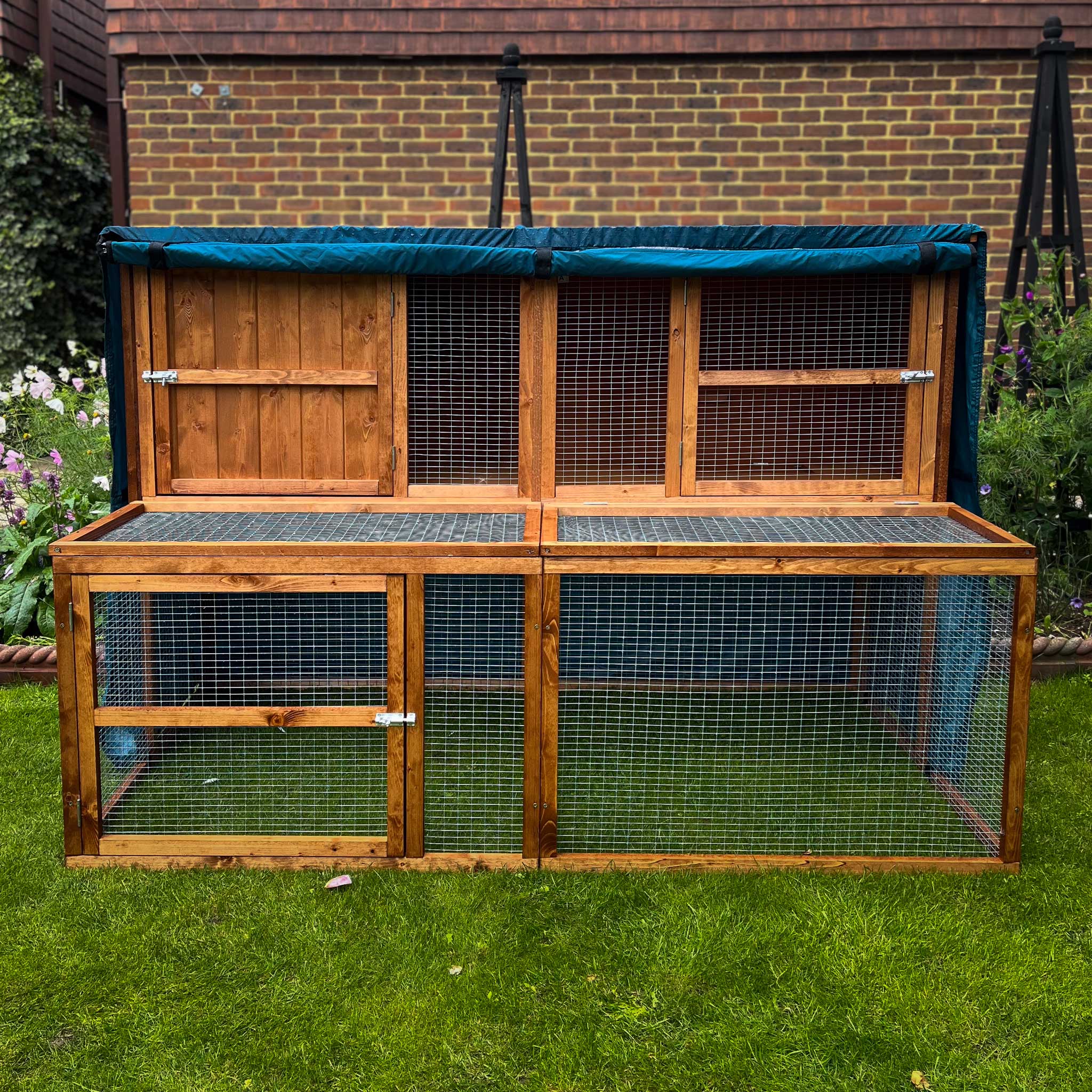4ft guinea pig hutch cover kendal hutch and run front section rolled up