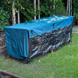 guinea pig hutch rain cover for a 5ft chartwell with front panel down
