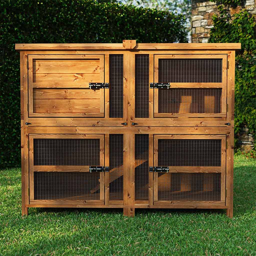 5ft Chartwell Double Luxury Guinea Pig Hutch - Home & Roost