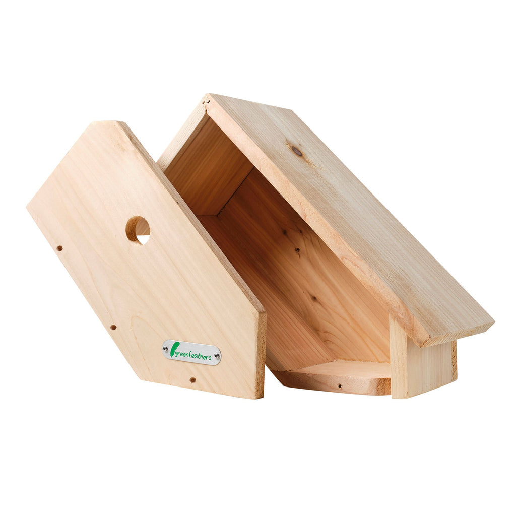 Handmade Wooden Side View Bird Box
