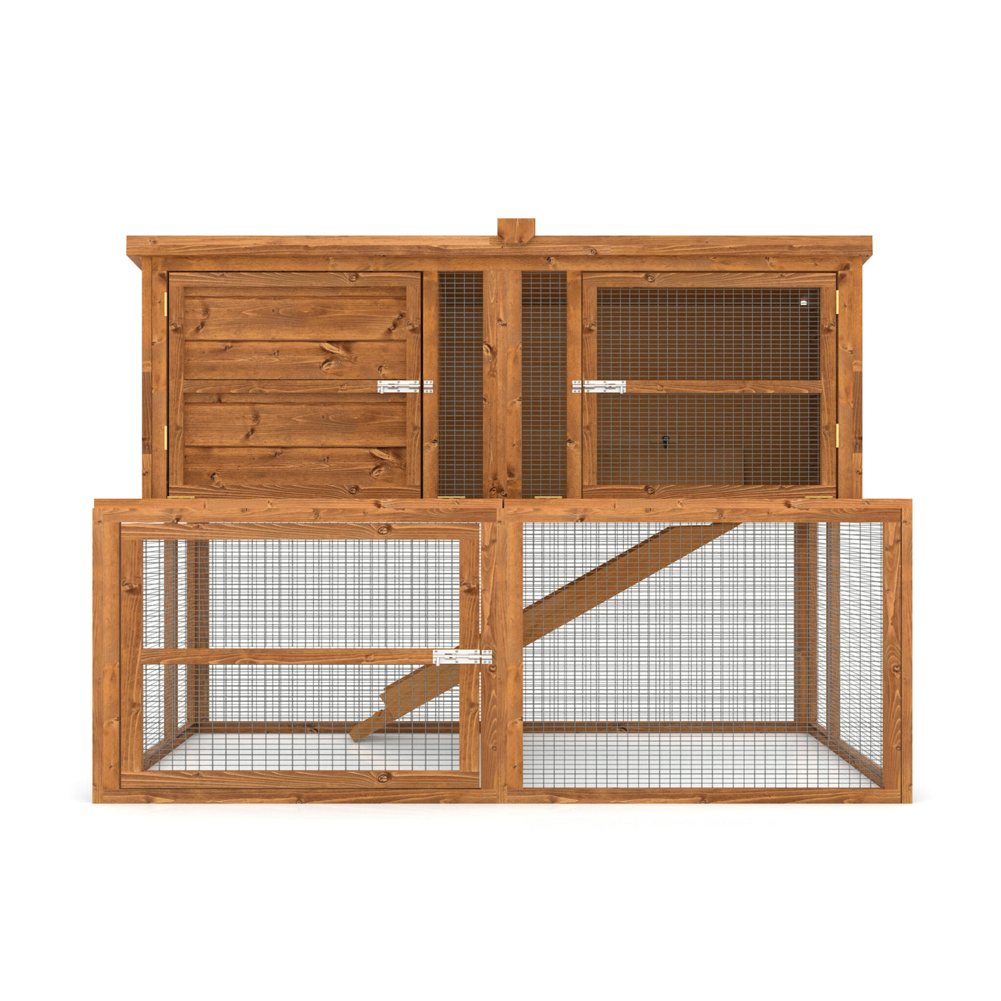 6ft Kendal Rabbit Hutch and Run Combo | Large Hutch Can Face Forward &amp; Backwards | Huge Size in a Smaller Footprint