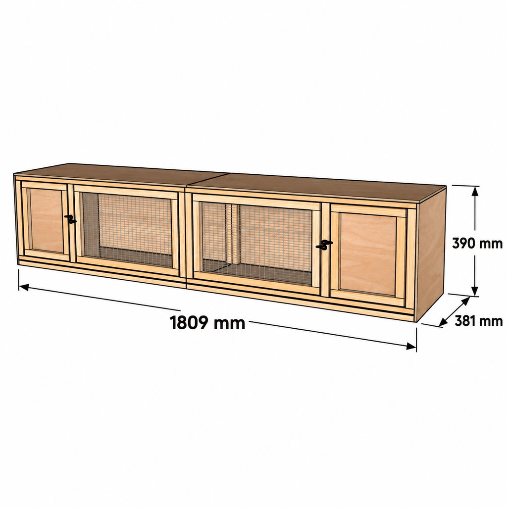 6ft Bodiam Indoor Stackable Rabbit Hutch