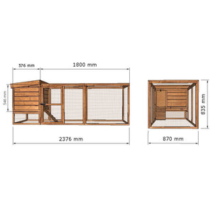 3ft Mary Chicken Coop & Run Starter Kit