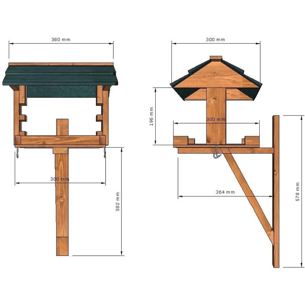 Maypole Wall-Mounted Adjustable Bird Table With Easy Clean Removeable Base