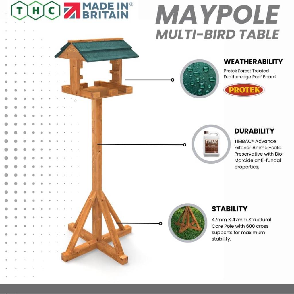 Maypole Garden Bird Table - Home & Roost