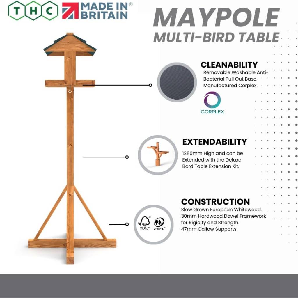 Maypole Garden Bird Table - Home & Roost