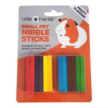 Little Friends Small Pet Nibble Sticks 12pk | A Fun And Fruity-Flavoured Boredom Buster