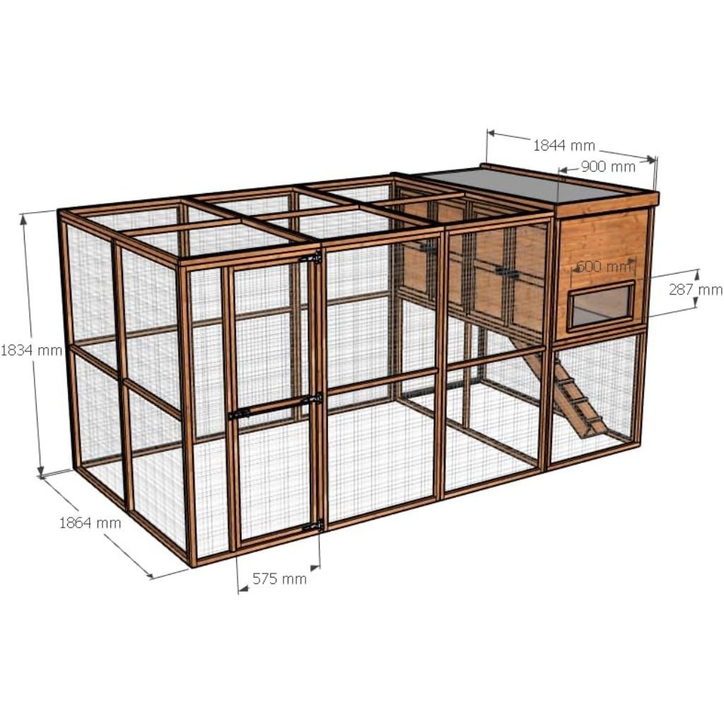 Oxford Retreat Rabbit Hutch & Run – 12ft x 6ft Walk-In Enclosure