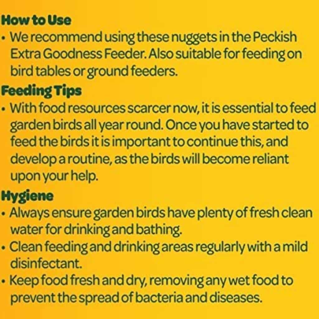 Peckish Extra Goodness Nuggets 1kg | Extra Mealworms | Extra Suet | Extra Peanuts