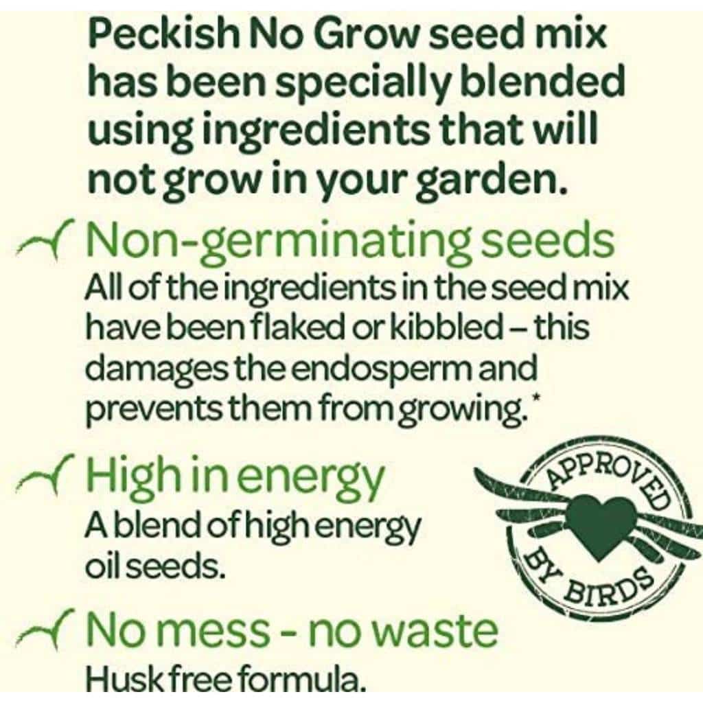 Peckish No Grow Seed Mix 1.7kg | No Weeds No Mess