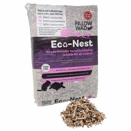 Pillow Wad Eco-Nest Bedding 3.2kg | Double Dust Extracted | Compostable Packaging
