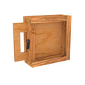 A wooden burrow portal install kit for rabbits, featuring a tunnel system.