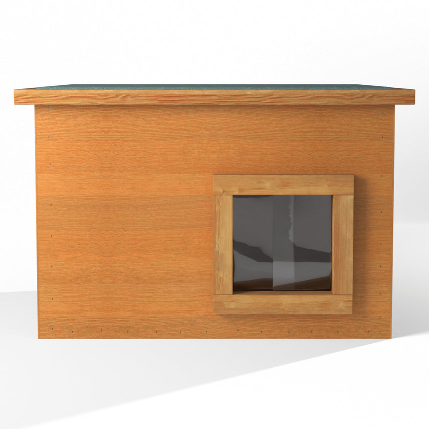Cat Shelter With Thermal Barrier Flap | Plenty of Space | Arrives Fully Assembled - Home & Roost
