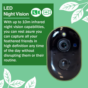 Solar Powered WiFi Bird Box HD Camera Complete Pack