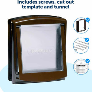 Staywell® Two-Way Cat Flap, Brown, Small | Granting Freedom To Your Pets