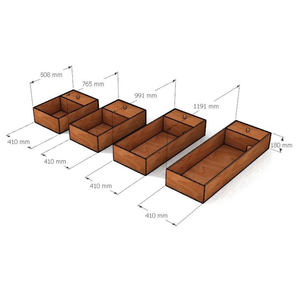 Tortoise Table | Includes Hide Section with Removable Lid | Available in 4 Sizes - Home & Roost