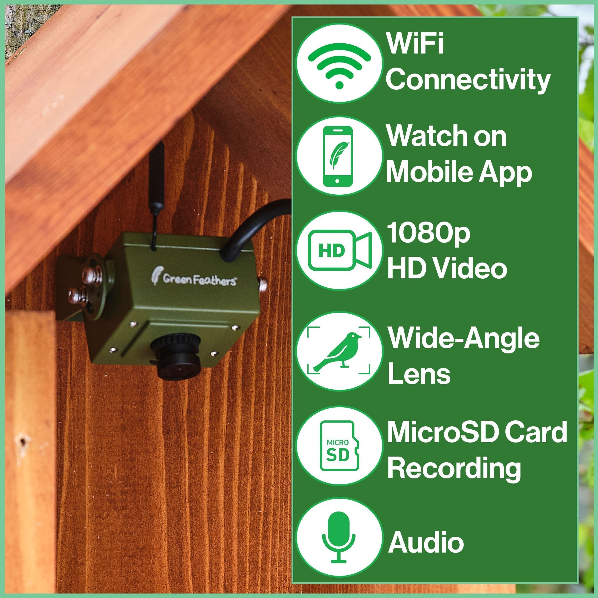 WiFi Bird Box & Wildlife Habitat HD Camera