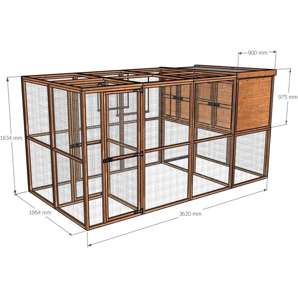 Wingmore Walk-in Aviary – 12ft x 6ft Enclosure
