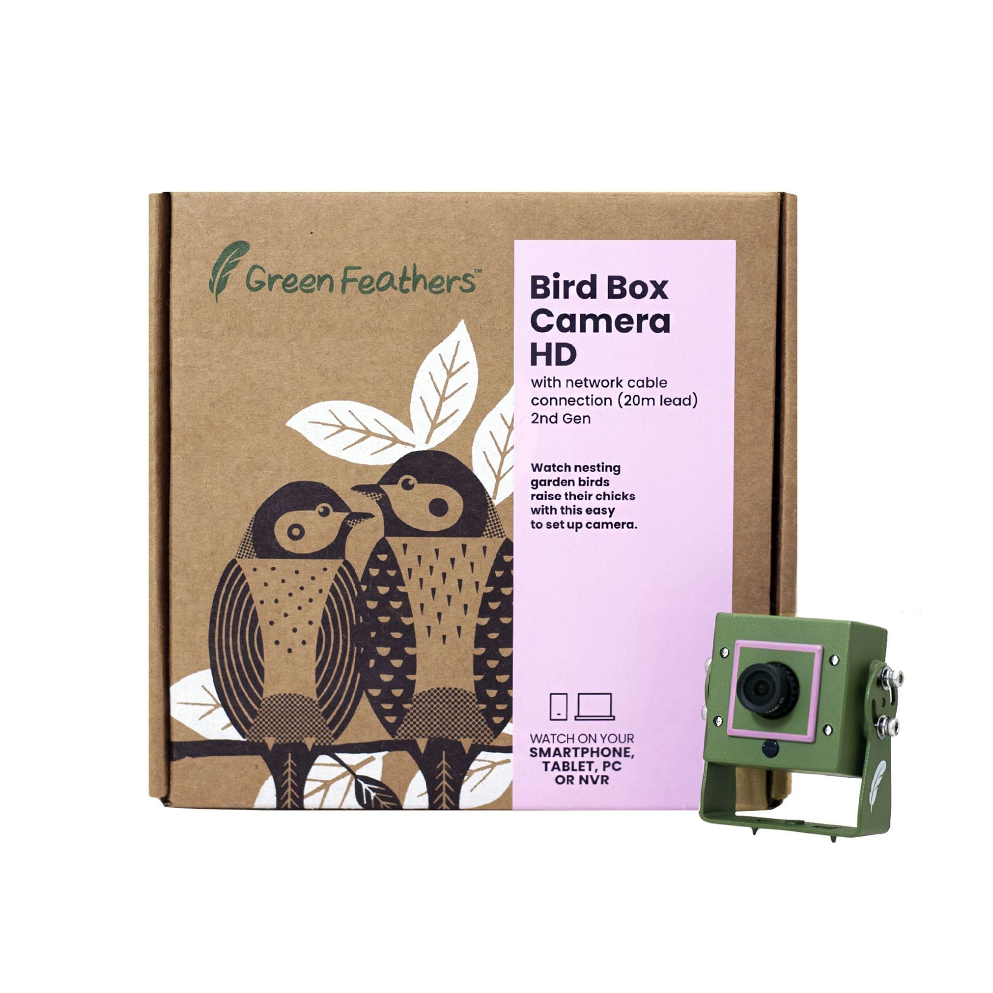 Wired Network Bird Box HD Camera Starter Pack (2nd Gen)