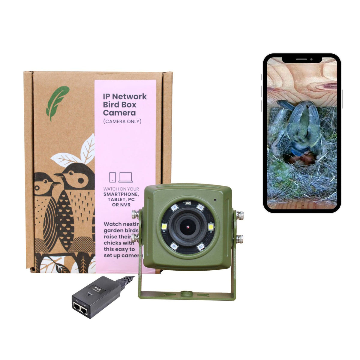 Wired Network Bird Box & Wildlife HD Camera PoE Version – Home & Roost