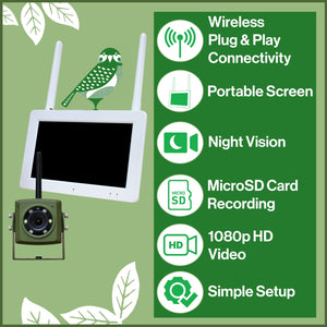 Wireless Side View Bird Box Camera & Screen Complete Pack