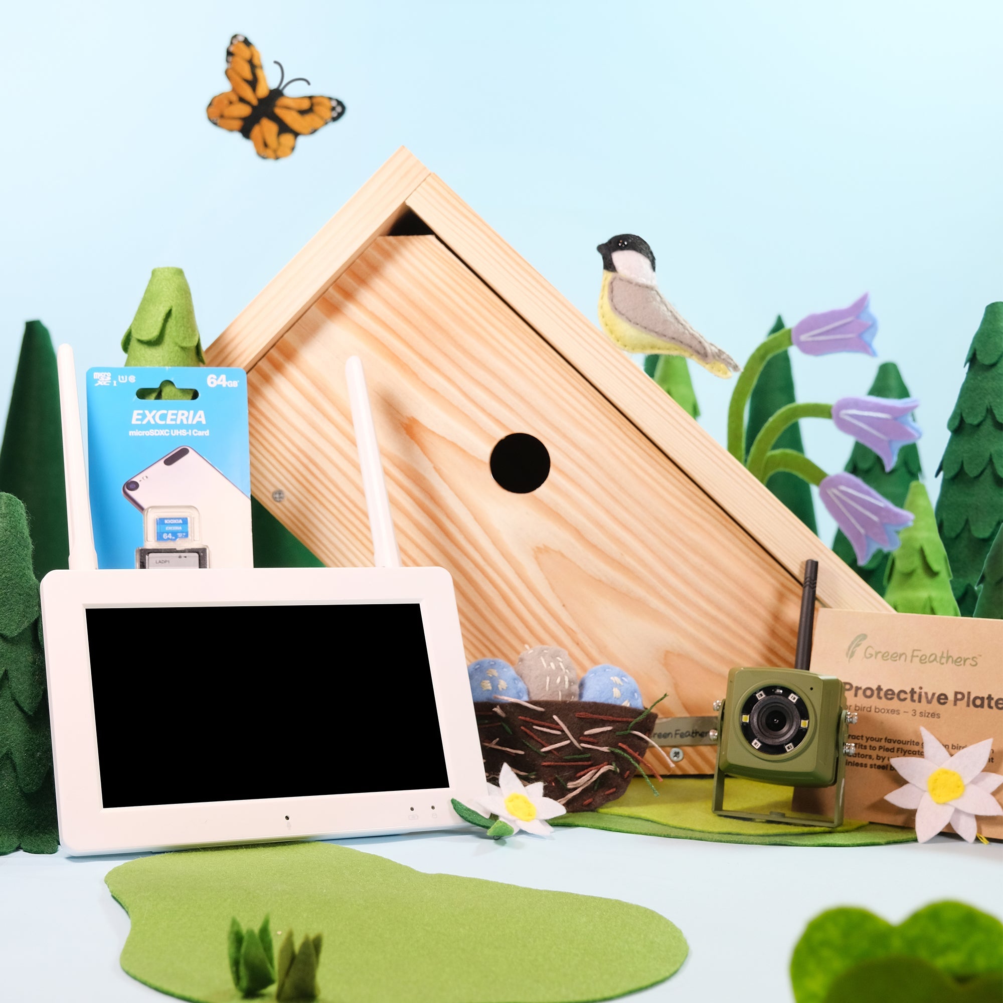 Wireless Side View Bird Box Camera & Screen Complete Pack