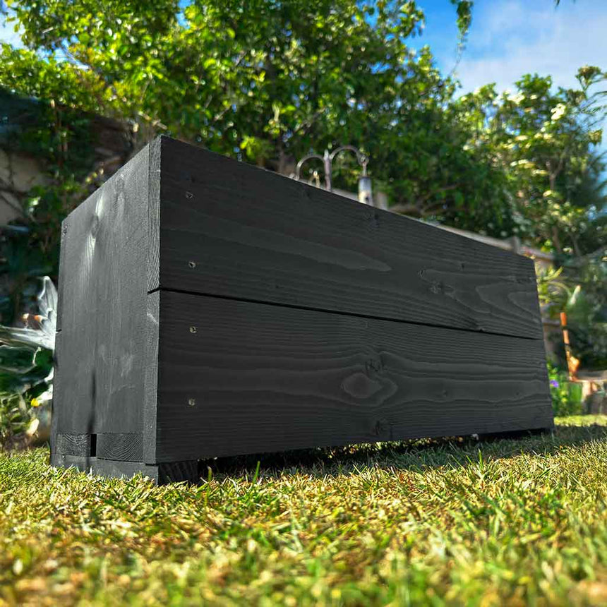 Planter Hastings Black Garden Wooden Raised Trough