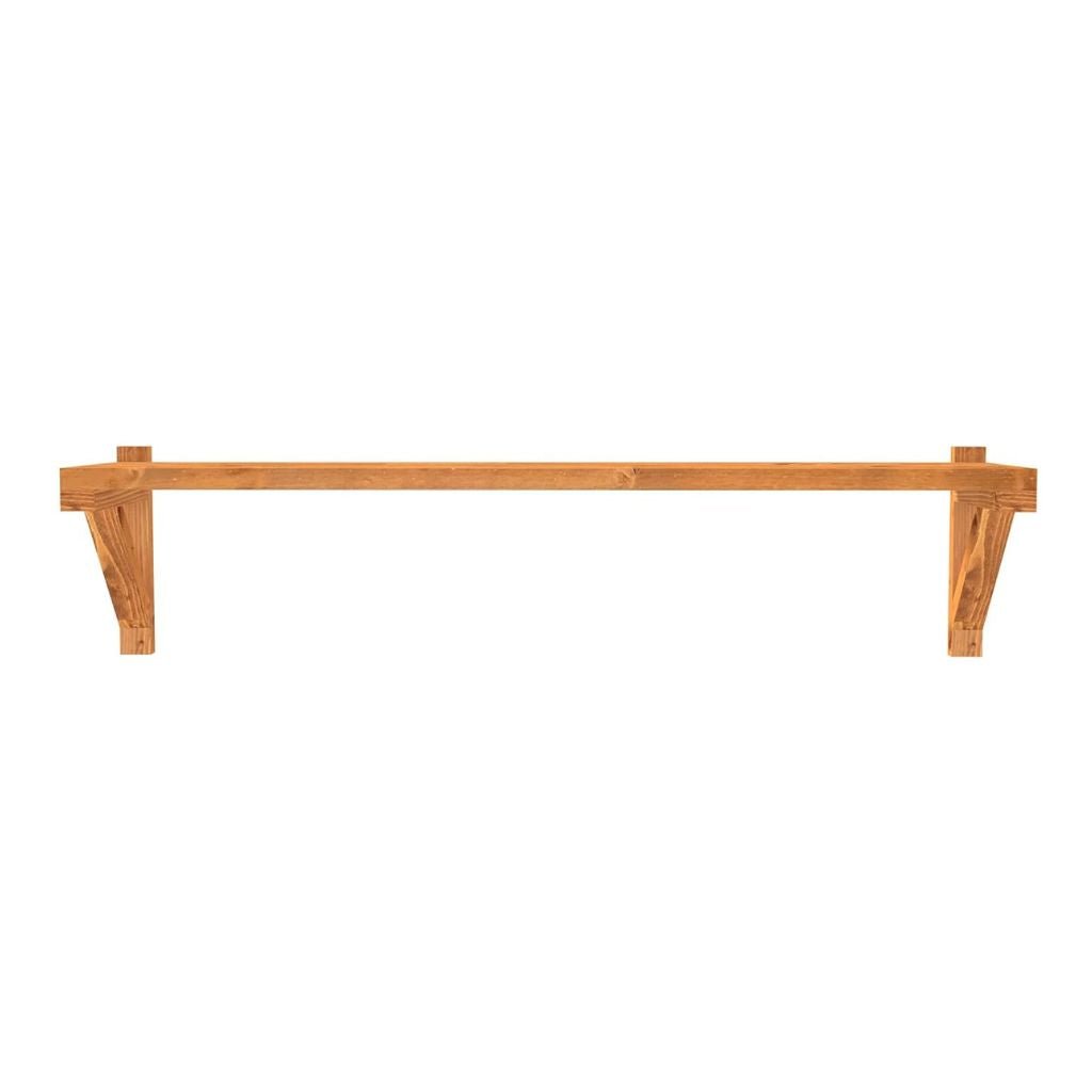 Wooden catio shelves bracket on a white background