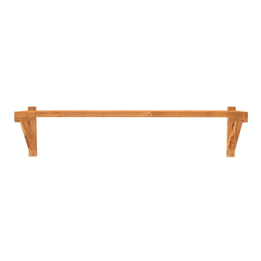 Wooden catio shelves bracket on a white background