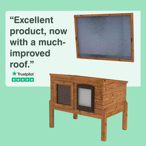 Mayfair Cat House Self Heating Outdoor Kennel with One Way Privacy Window